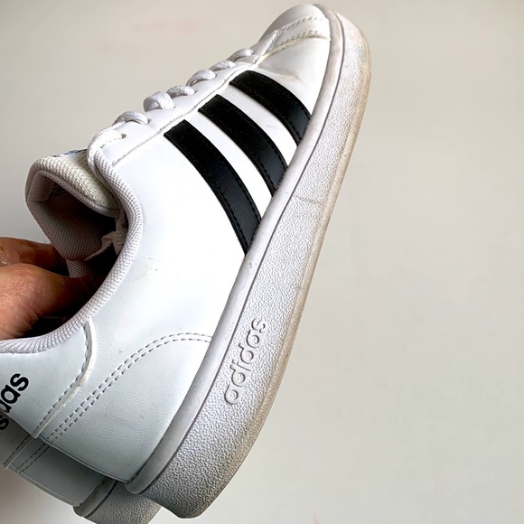 ADIDAS Grand Court 3 Stripe Sneakers M’s Size 7 - Picture 10 of 14